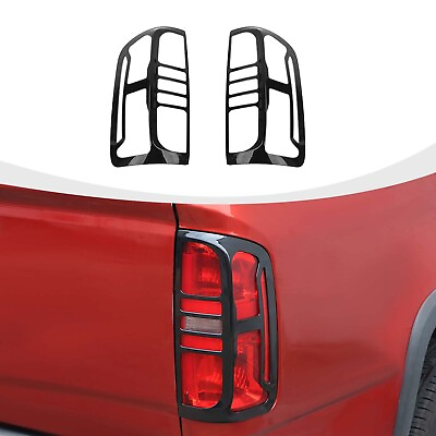 #ad For 2014 2021 Chevy Colorado Black Rear Light Lamp Guards Trim Tail Light Covers $41.49