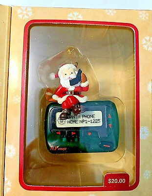#ad RARE Enesco Treasury Masterpiece Edition Ornament Beep Me Up Santa#x27;s Pager $34.95