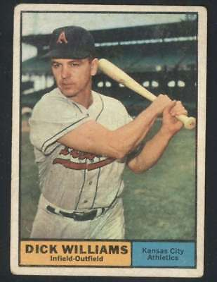 #ad 1961 Topps #8 Dick Williams VG VGEX Athletics 48283 $2.13