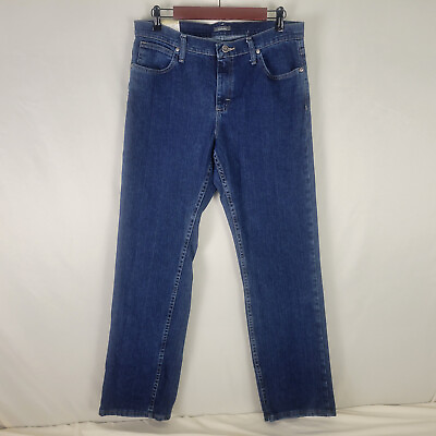 #ad #ad Cabela#x27;s Womens Jeans Size 8 Mid Rise New Straight Leg Dark Wash Blue Denim $11.25