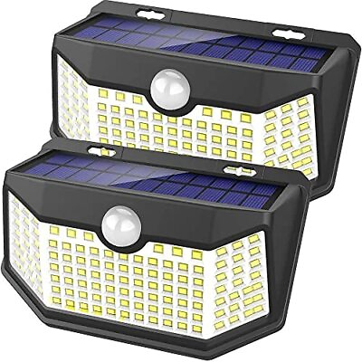 #ad Solar Lights Outdoor 120 LED with Lights Reflector and 3 Lighting Modes Moti... $32.97