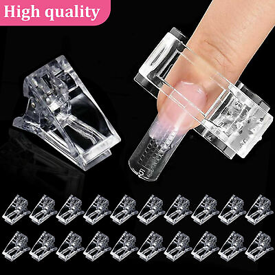 #ad 10pcs Nail Tips Clip Quick Building Poly Builder Gel DIY Extension Clamp Clips C $6.38