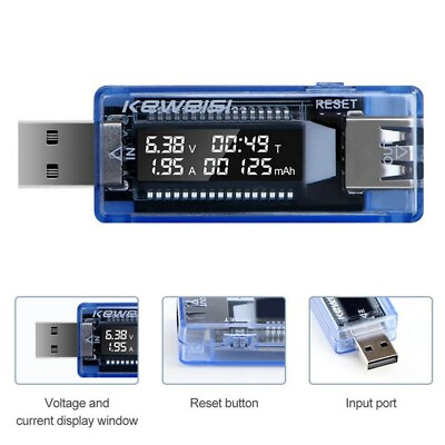 #ad USB Power Meter with Capacity Testing Function and Voltage Current Display $8.78