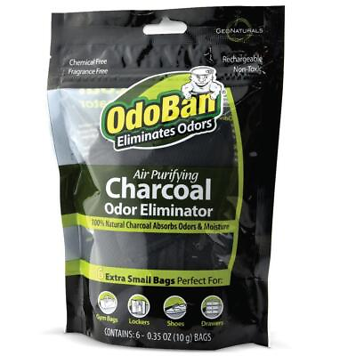 #ad Odoban Charcoal Odor Eliminators 6 Ct Moisture Absorber Remover Bags $9.46