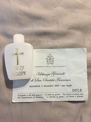 #ad Blessed By Pope Francis amp; Benedict XVI 2015 Holy Water Proof Blessing Vatican $11.99