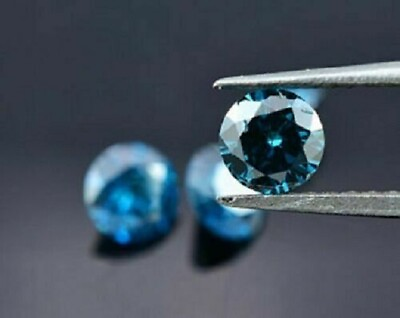 #ad 0.17 Carat REAL Blue Color Enhanced Loose Round Diamond 0.16 0.18 Ct $251.86