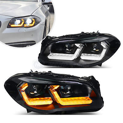 #ad LED Headlights For BMW Series 5 F10 F18 2011 2017 Sequential with Animation DRL $1200.00