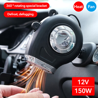 #ad 12V Car Heater Fan 2In1 Fast Heating Cooling Windshield Defroster Defogger 360° $15.83