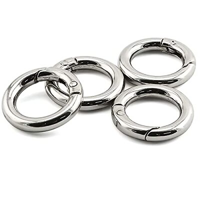 #ad 5 Pcs 35mm OD Spring Clip Round Carabiner Buckle Diameter O Ring Snap Trigge... $16.06