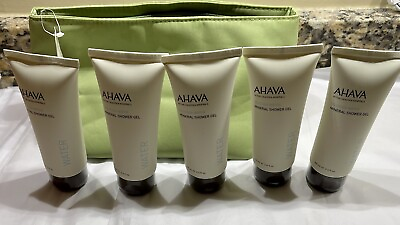 #ad 5X Ahava Deadsea Water Mineral Shower Gel 3.4 oz NEW with FREE AHAVA GIFT BAG $34.89