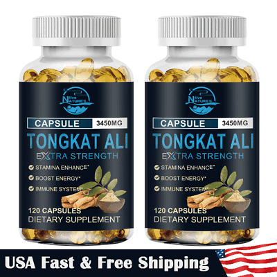 #ad Tongkat Extract Supplement 240 Pills 3450mg Strong Natural Testosterone Booster $23.03