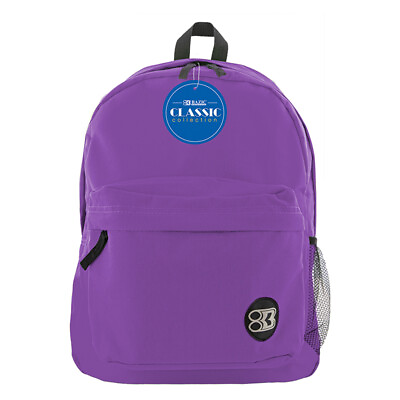 #ad BAZIC Products Classic Backpack 17quot; Purple $20.09