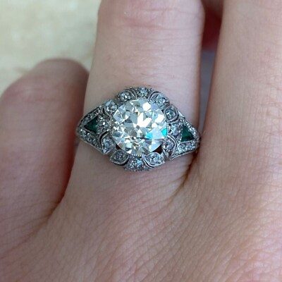 #ad Art Deco Vintage Style 2Ct Lab Created Diamond 925 Silver Women#x27;s Wedding Ring $76.30