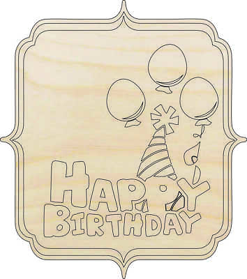 #ad Birthday Sign Laser Cut Out Unfinished Wood Craft Shape XTR71 $1.15