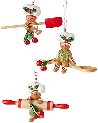 #ad Kurt Adler 4 Inch Gingerbread Baking Tool Ornaments $32.95