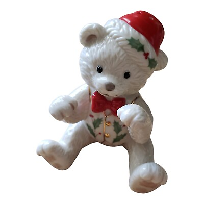 #ad Lenox 2004 Holiday Teddy Bear Salt Christmas Shaker Single Replacement $7.95