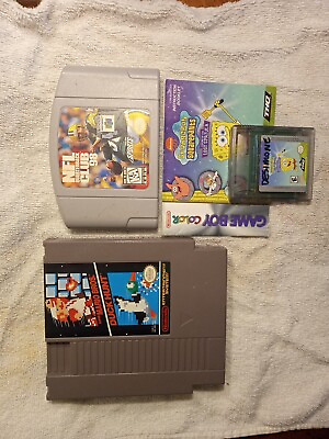 #ad Used Video Game Lot 3 games N64 GB Color NES Super Mario Bros $23.89