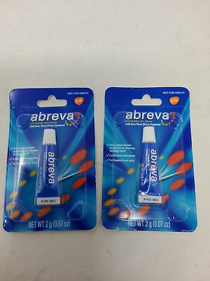 #ad Abreva Docosanol Cold Sore and Fever Blister Cream 2 Tube 2 g Exp 04 2024 $13.00