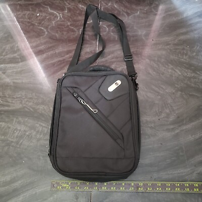 #ad FUL Shoulder Messenger Bag Black Zipper Case iPad eReader Small Laptop $24.95