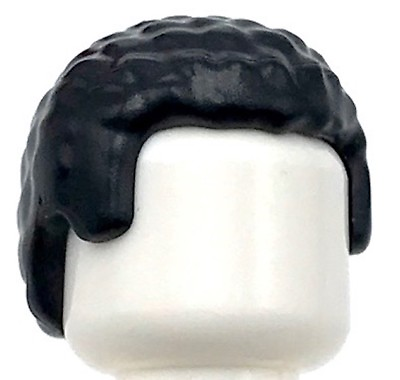 #ad Lego New Black Minifig Hair Male with Coiled Texture Curly Piece $0.99