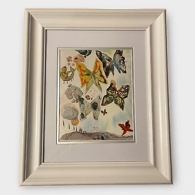 #ad Print By Salvador Dali Butterflies in Framed 18x15in $82.00