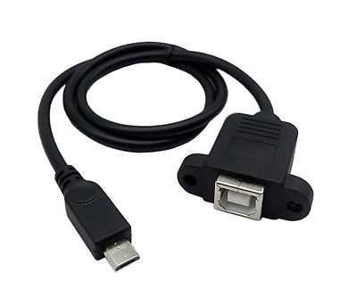 #ad CERRXIAN 50cm Micro USB 5pin Male to USB Type B 2.0 Female Extension Panel Mo... $5.99