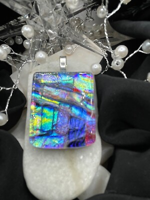 #ad Handmade Dichroic Glass Pendant LOVE THAT GLASS $18.99