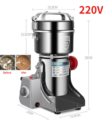 #ad 800G Home Kitchen Electric Grain Grinder Coffee Bean Nuts Mill Grinding Machine AU $178.96