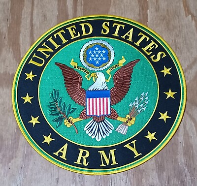 #ad US ARMY SHIELD NEW 12 inch Back Patch $27.98