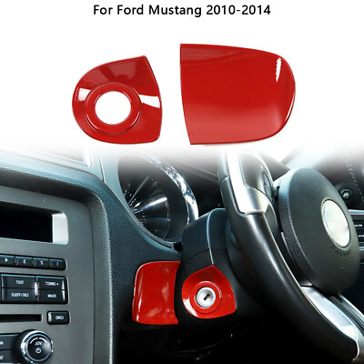 #ad Red Start Key Socket Cover Trim Decoration Accessories For Ford Mustang 2010 14 $17.71