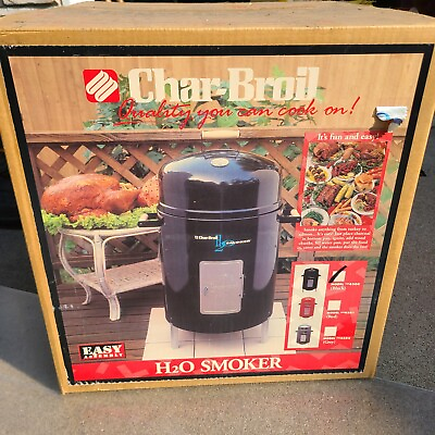 #ad Char Broil H2O Smoker Black New In Box $249.99
