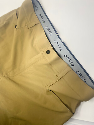 #ad Orvis Mens Khaki Nylon Cargo Shorts Size 40 $19.99