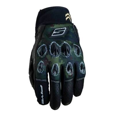#ad Five Stunt Army Green Replica Motorcycle Bike Glove Knuckle Guard Air Flow S GBP 39.99