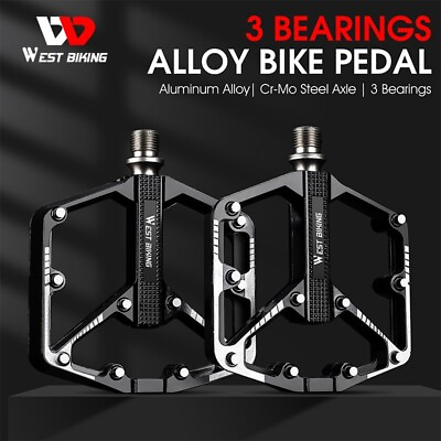 #ad #ad WEST BIKING 3 Sealed Bearing Bicycle Pedals Aluminum Alloy MTB Bike Pedals 9 16quot; $26.09