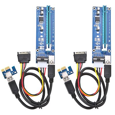 #ad Pci Express 16X To 1X Powered Riser Adapter Card W 60Cm Usb 3.0 Extension Cabl $44.44