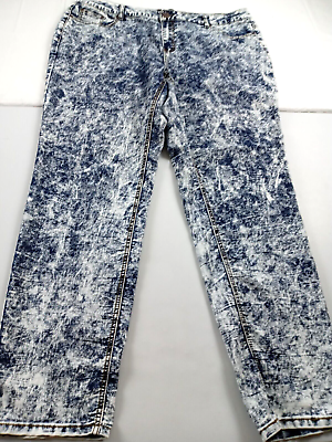 #ad Ashley Stewart Jeans Women Size 20 Stone Wash Blue Denim Straight Fit $16.99