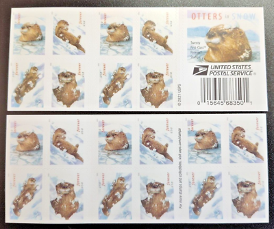 #ad US Scott # 5648 5651 Booklet Pane Of 20 Stamps MNH Otters In Snow $13.45