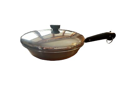 #ad Revere Ware 1801 Copper Bottom 8quot; Frypan With Lid Process Patent #2363973 $31.99