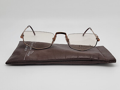 #ad Christian Dior Monsieur 2407 10 Bronze Semi Rimless Eyeglasses Frame w Case $275.99