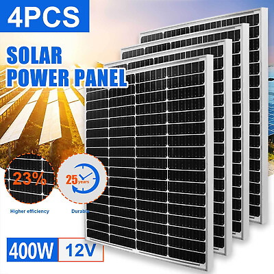 1600W Solar Panel Watt Monocrystalline PV Power 12V For Home RV Marine Car Kits $105.99