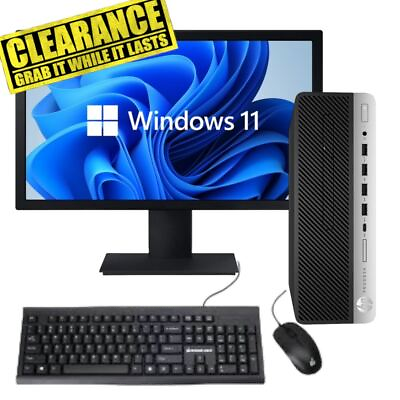 #ad HP Desktop Computer PC up to 16GB RAM 1TB SSD 20 22in LCD Windows 11 Pro WiFi BT $79.98