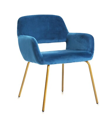 #ad Accent Chair Living Room Chair with Velvet Upholstered Armrest Backrest Gold Leg $69.99