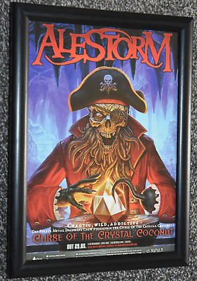 #ad ALESTORM band Framed A4 2020 curse of the crystal ALBUM Original promo poster GBP 13.99