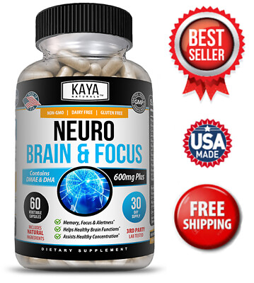 #ad Neuro Brain amp; Focus 60ct Healthy Memory Function Clarity Nootropic Supplement $9.98