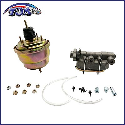 #ad 7quot; Zinc Dual Power Brake Booster W 1quot; Bore Bail Top Master Cylinder Street Road $99.88