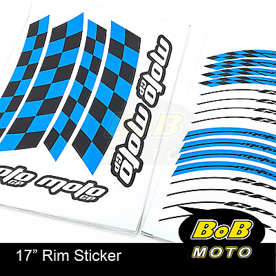 #ad Aqua A1 17quot; Wheel Rim Stickers Stripes For Ducati 959 PANIGALE 15 19 16 17 18 19 $29.69