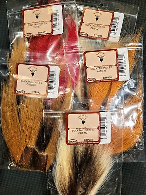 #ad Small Northern Bucktail Fly Tying Pieces 3quot; to 6quot; Jigs 31 Colors Long Hairs $2.99