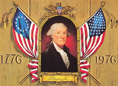 #ad Postcard V.F.W U.S. Ladies Auxiliary George Washington Vaughan portrait 1795 $9.99