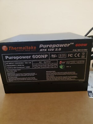 Thermaltake 600W Purepower Power Supply $75.00