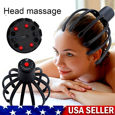 #ad Electric Vibration Head Massager LED relaxing Vibration Scalp Massage Relax USB $32.87